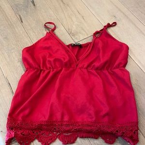 Red tank top